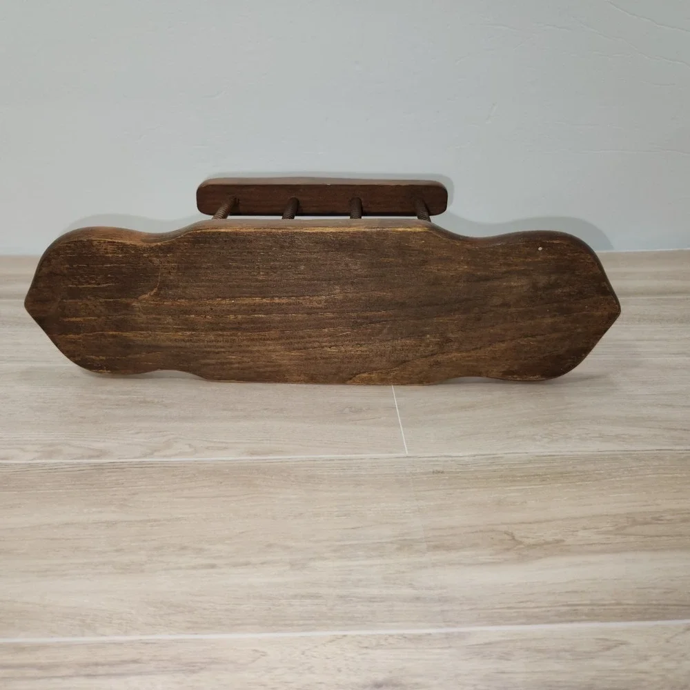 MCM Vintage Wooden Slatted‎ Napkin Holder With S&P Slots
